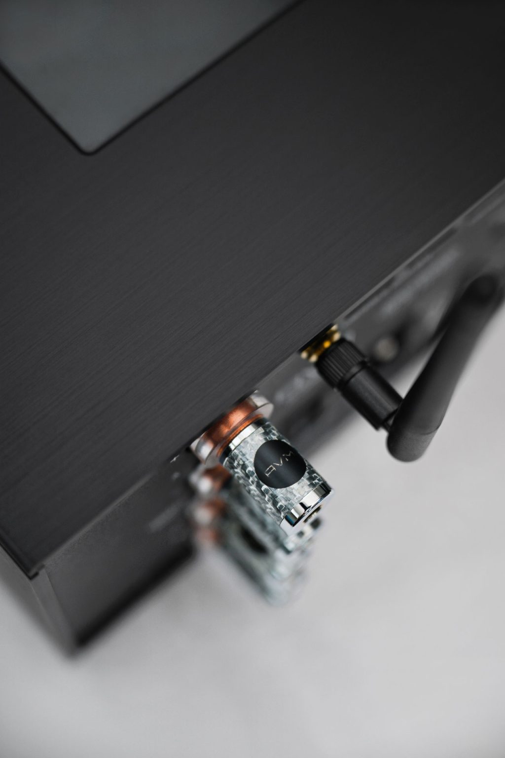 Rhodium-plated AVM speaker terminal